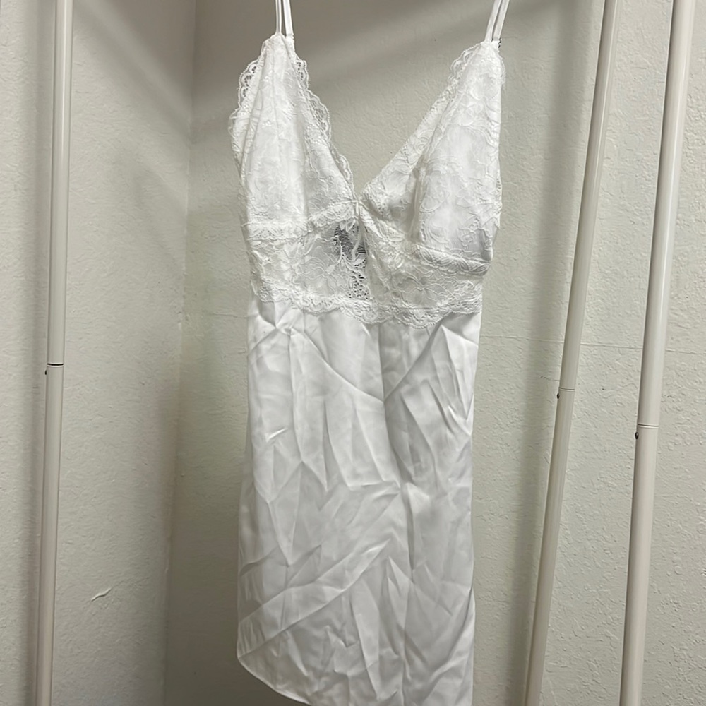 White lulus mini slip dress